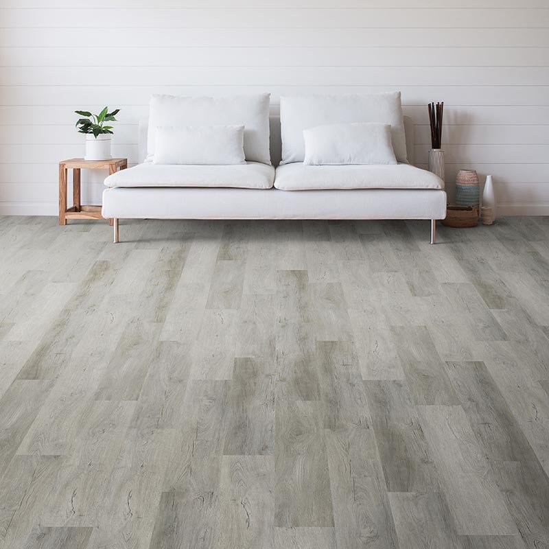 Living Room Gray Luxury Vinyl Plank - Howard Young Flooring in Milton, FL