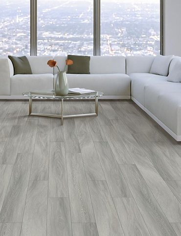 Living Room Gray Greige Luxury Vinyl Plank LVP -  Howard Young Flooring in Milton, FL