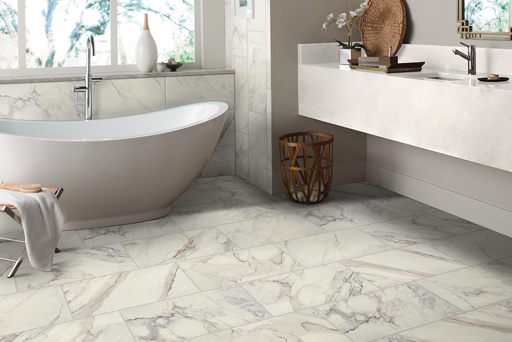 Bathroom Porcelain Marble Tile - Howard Young Flooring in Milton, FL